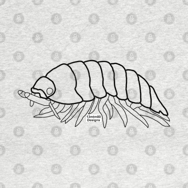 Pill Bug Outline (black) by 13mtm80-Designs